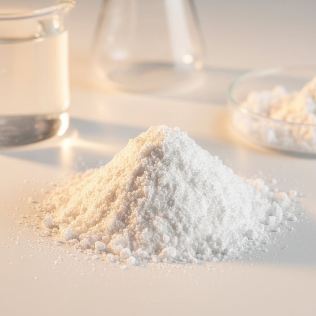 White Bamboo powder in a lab 